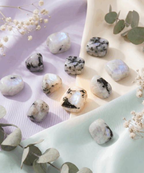 Pedra da Lua com Turmalina